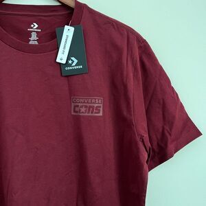 Converse CONS NWT Standard Fit Burgundy Red Tee Shirt | Size XL